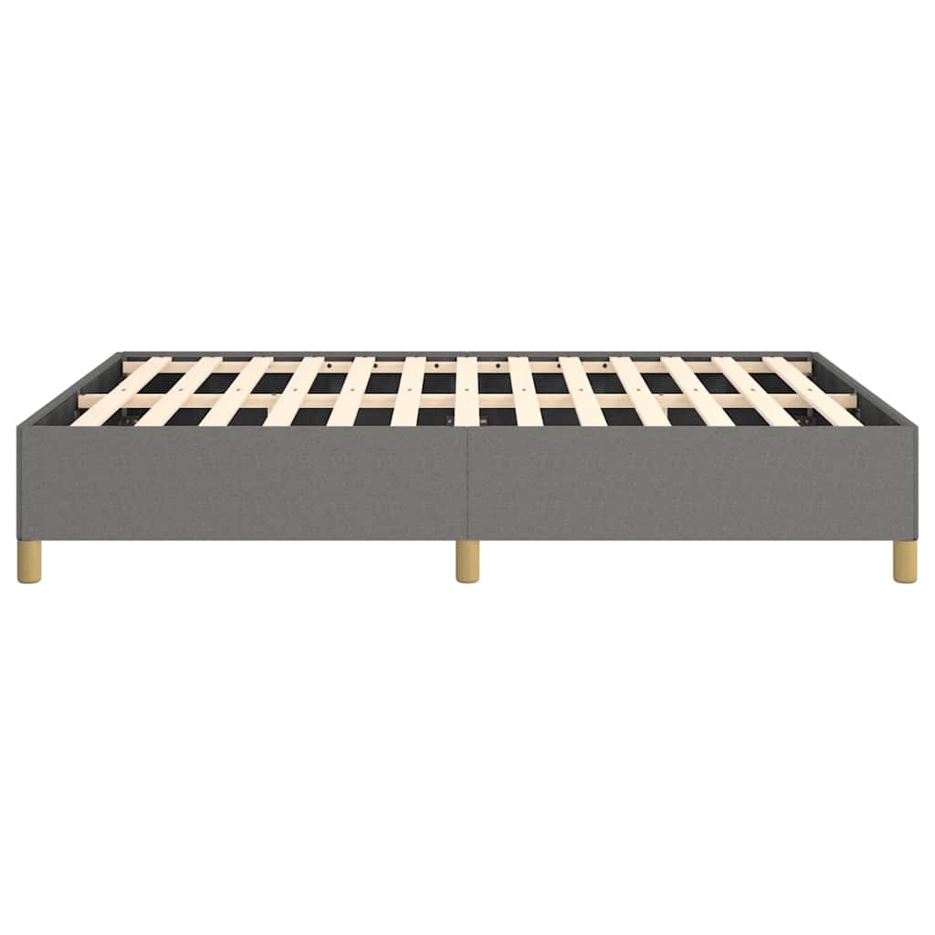 Bed Frame without Mattress Dark Grey 137x190 cm Full Fabric