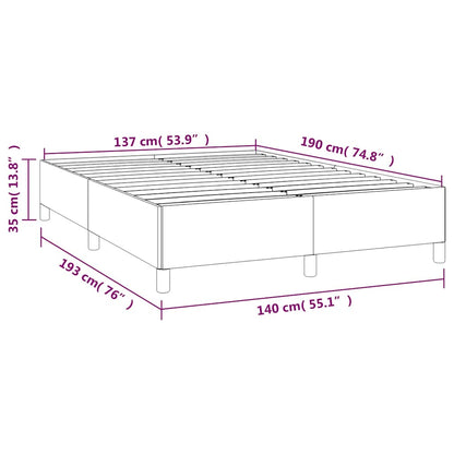 Bed Frame without Mattress Dark Grey 137x190 cm Full Fabric