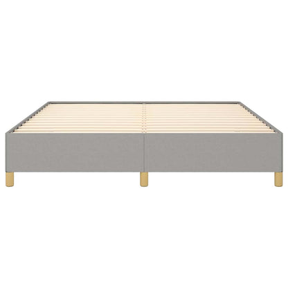 Bed Frame without Mattress Light Grey 152x203 cm Queen Fabric