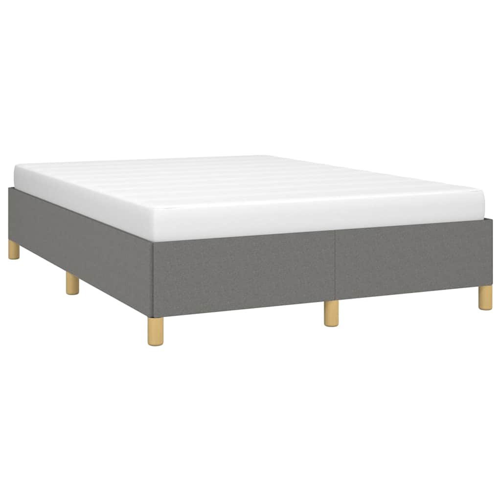 Bed Frame without Mattress Dark Grey 152x203 cm Queen Fabric