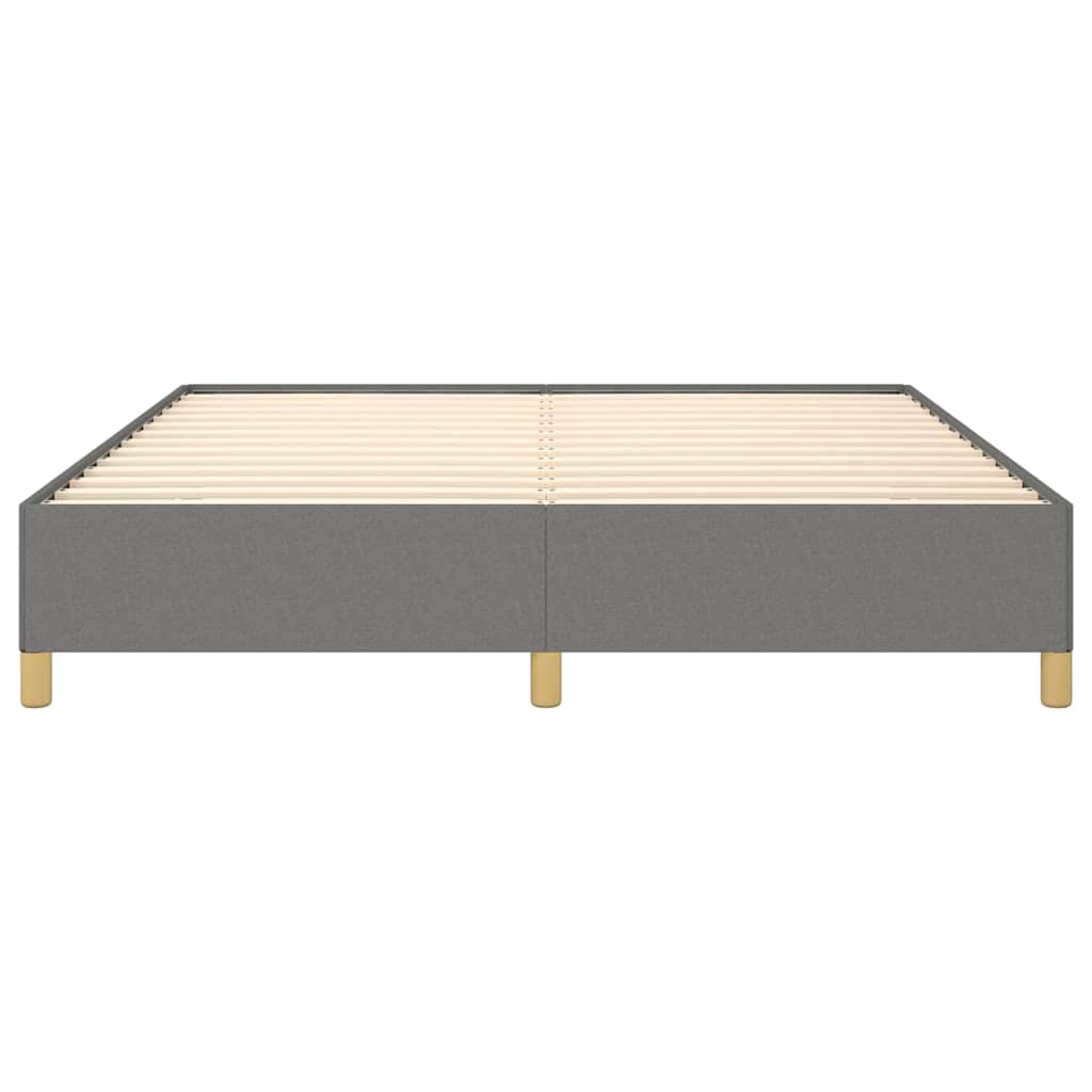 Bed Frame without Mattress Dark Grey 152x203 cm Queen Fabric
