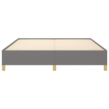 Bed Frame without Mattress Dark Grey 152x203 cm Queen Fabric
