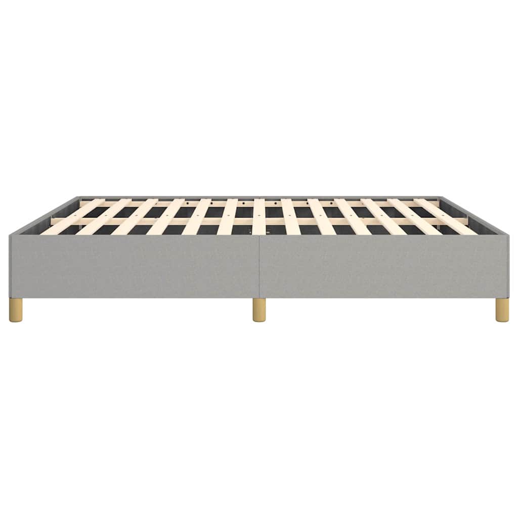 Bed Frame without Mattress Light Grey 193x203 cm King Fabric