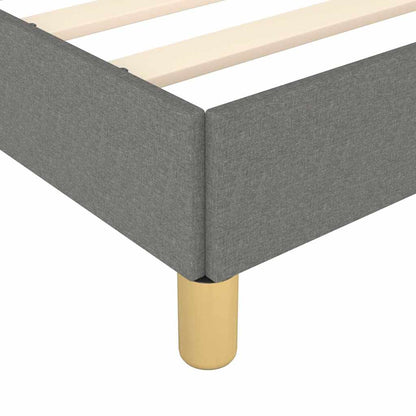 Bed Frame without Mattress Dark Grey 193x203 cm King Fabric