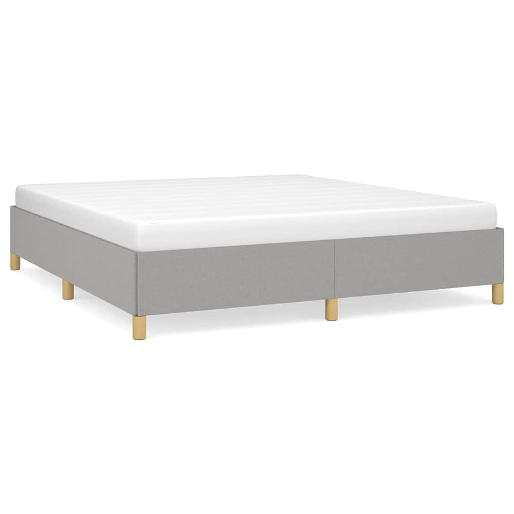 Bed Frame without Mattress Light Grey California King Fabric