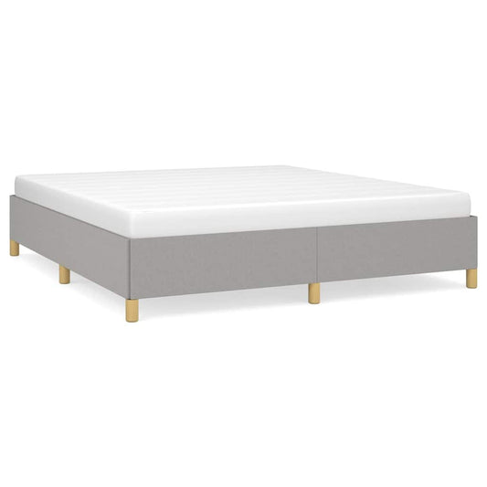 Bed Frame without Mattress Light Grey California King Fabric
