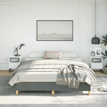 Bed Frame without Mattress Dark Grey California King Fabric