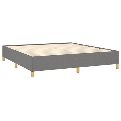 Bed Frame without Mattress Dark Grey California King Fabric