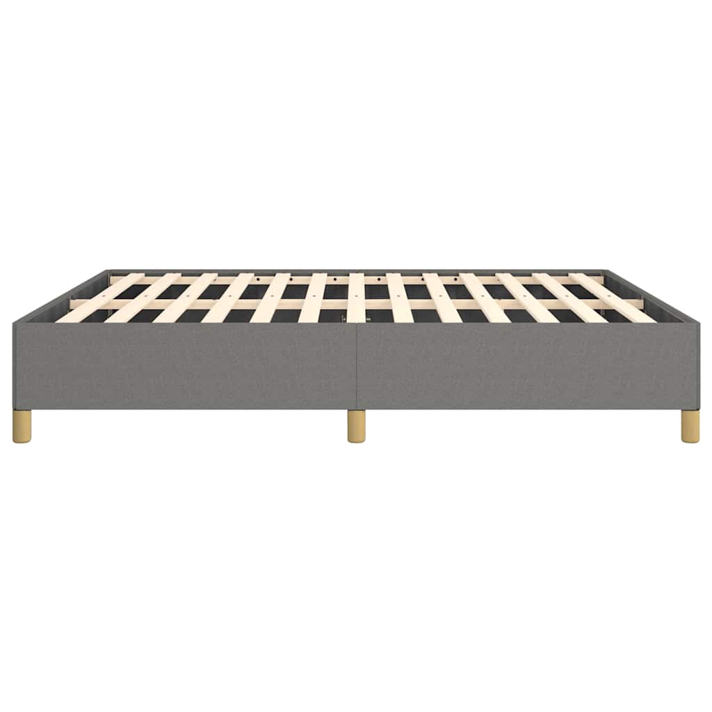 Bed Frame without Mattress Dark Grey California King Fabric