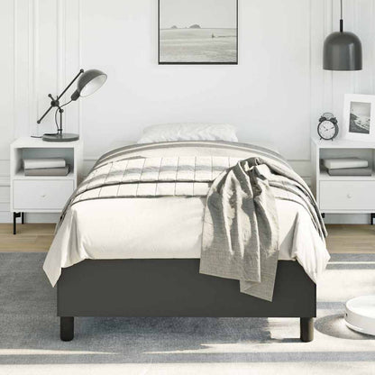 Bed Frame without Mattress Black 100x190 cm Twin Faux Leather
