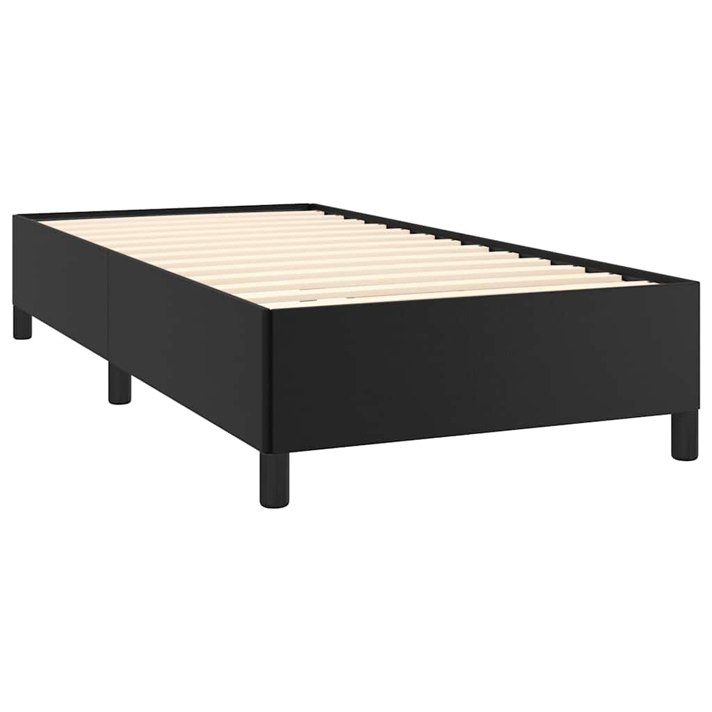 Bed Frame without Mattress Black 100x190 cm Twin Faux Leather