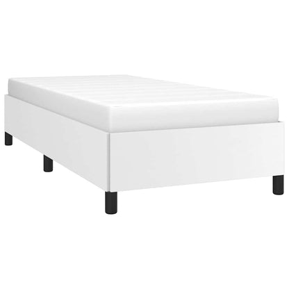 Bed Frame without Mattress White 100x190 cm Twin Faux Leather