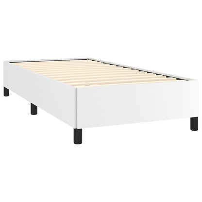Bed Frame without Mattress White 100x190 cm Twin Faux Leather