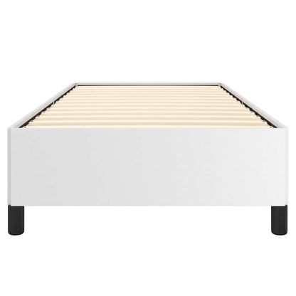 Bed Frame without Mattress White 100x190 cm Twin Faux Leather