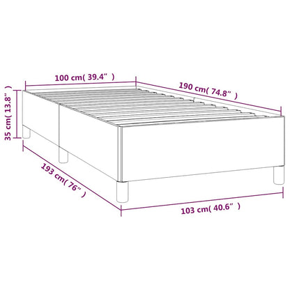 Bed Frame without Mattress White 100x190 cm Twin Faux Leather