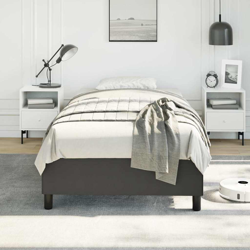 Bed Frame without Mattress Black 100x203 cm Twin XL Faux Leather