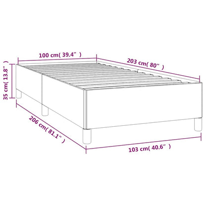 Bed Frame without Mattress Black 100x203 cm Twin XL Faux Leather