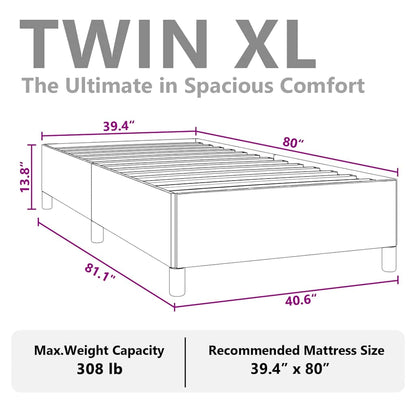Bed Frame without Mattress White 100x203 cm Twin XL Faux Leather