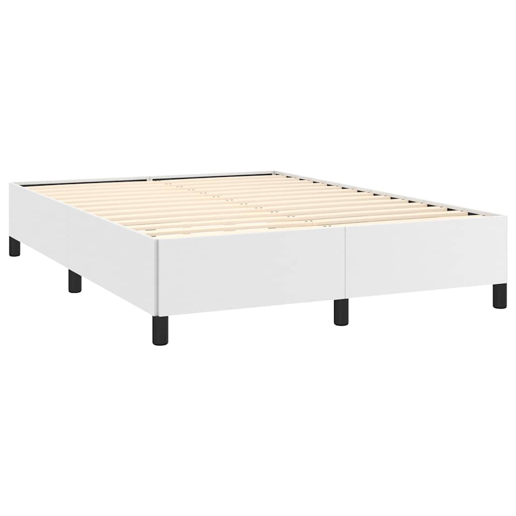 Bed Frame without Mattress White 137x190 cm Full Faux Leather