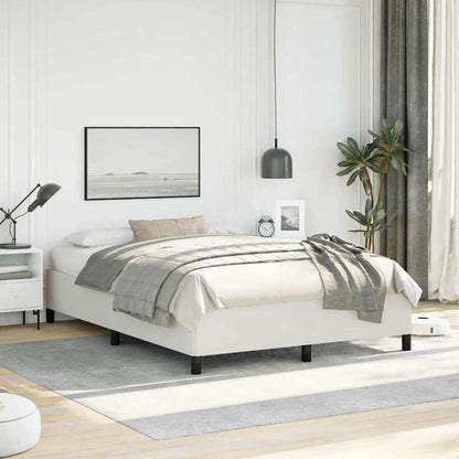 Bed Frame without Mattress White 137x190 cm Full Faux Leather