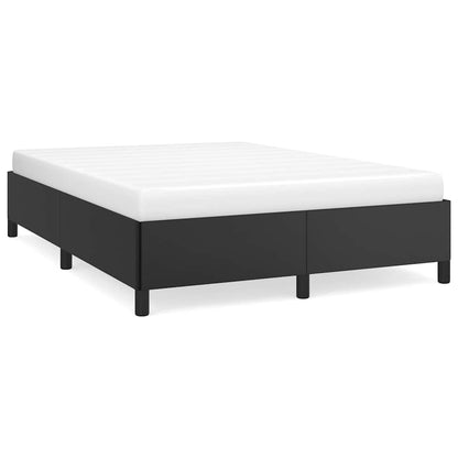 Bed Frame without Mattress Black 59.8"x79.9" Queen Faux Leather