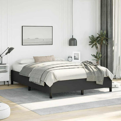 Bed Frame without Mattress Black 59.8"x79.9" Queen Faux Leather