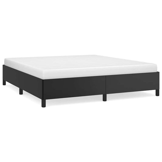 Bed Frame without Mattress Black 193x203 cm King Faux Leather