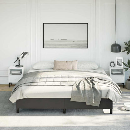 Bed Frame without Mattress Black 193x203 cm King Faux Leather