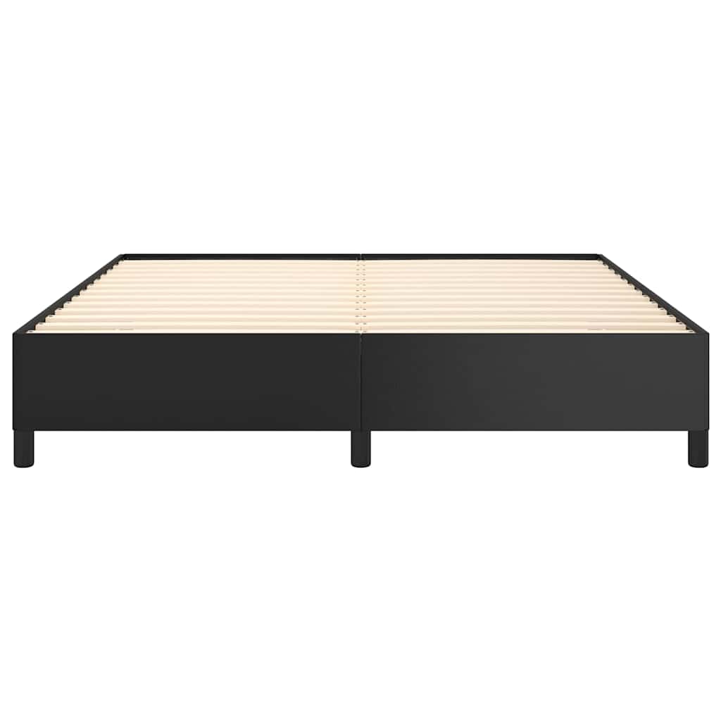 Bed Frame without Mattress Black 193x203 cm King Faux Leather