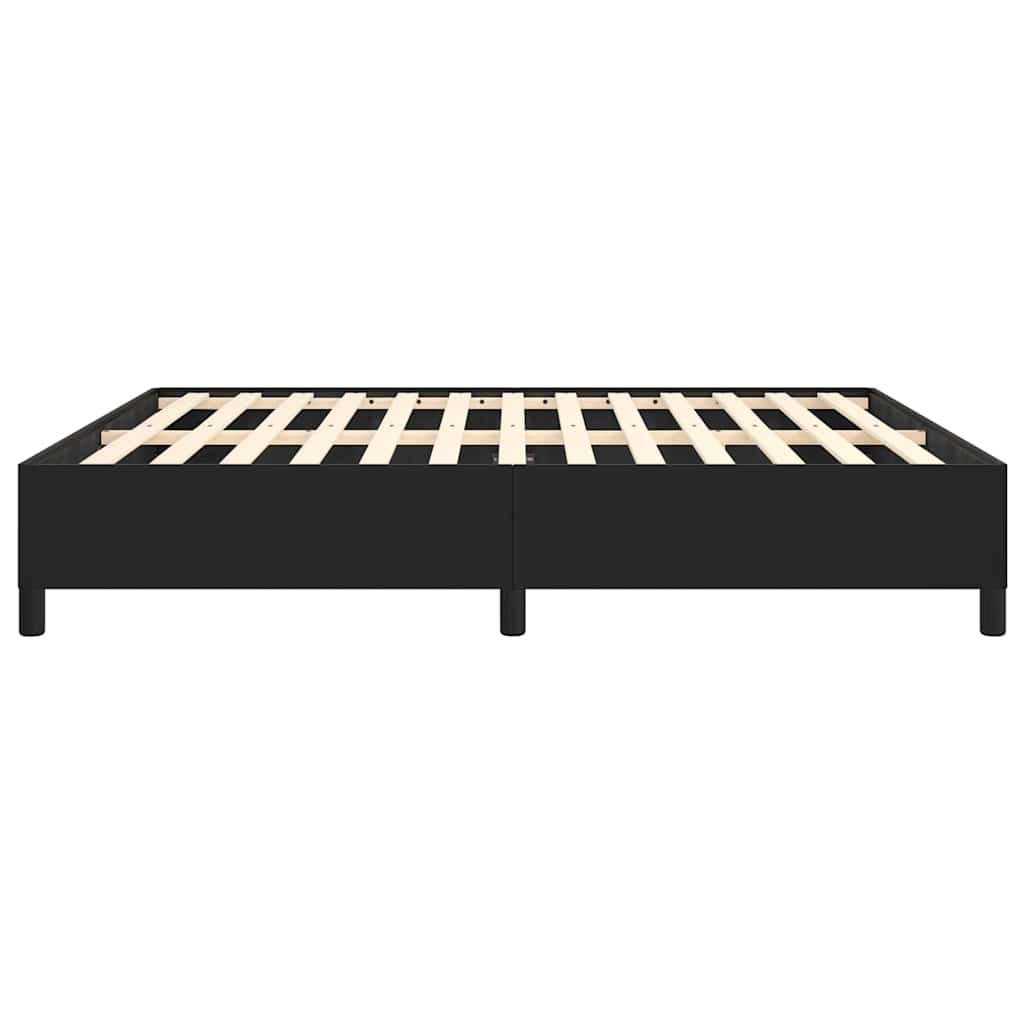 Bed Frame without Mattress Black 193x203 cm King Faux Leather