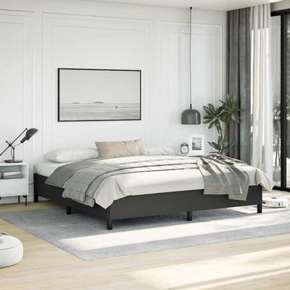 Bed Frame without Mattress Black 193x203 cm King Faux Leather