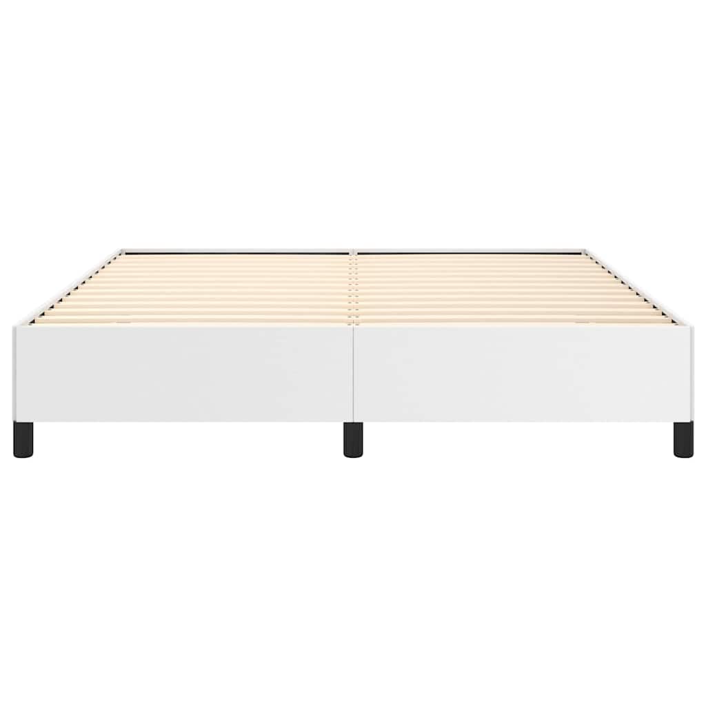 Bed Frame without Mattress White 193x203 cm King Faux Leather