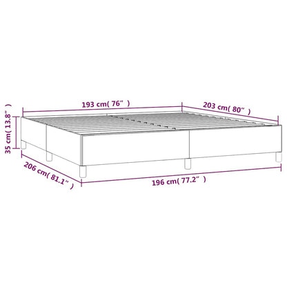 Bed Frame without Mattress White 193x203 cm King Faux Leather