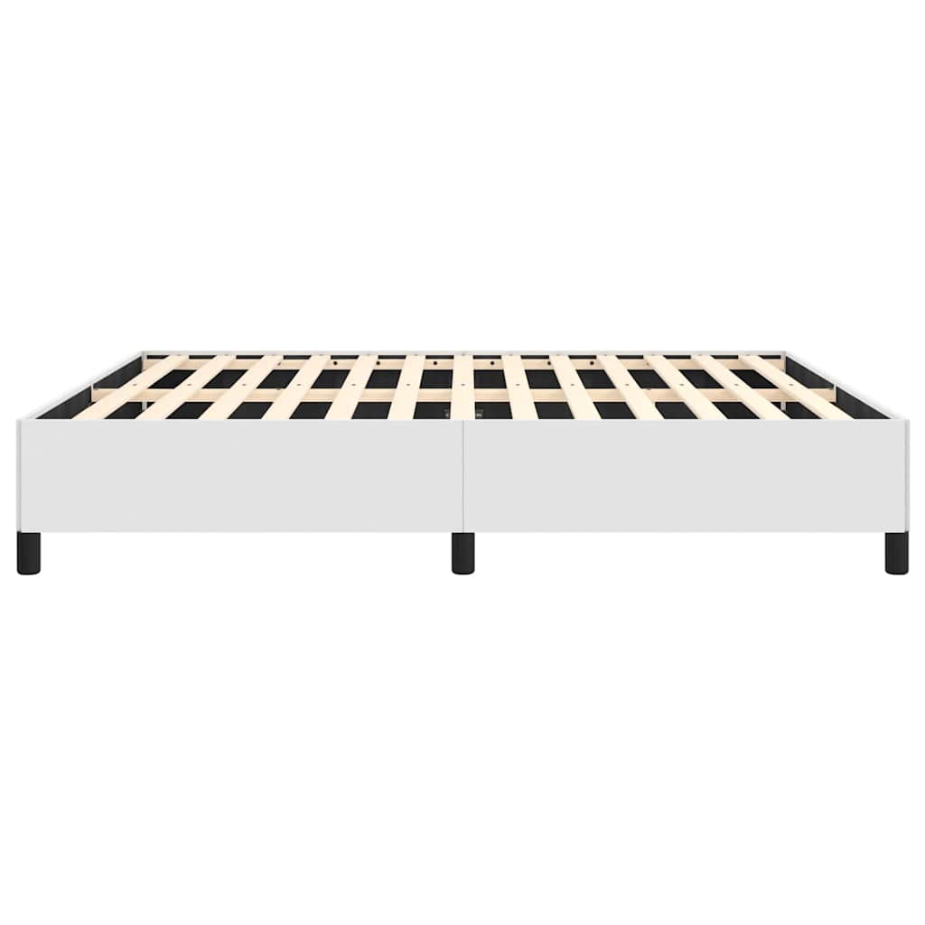 Bed Frame without Mattress White California King Faux Leather