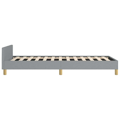 Bed Frame without Mattress Light Grey Twin Fabric