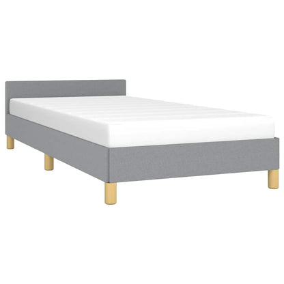 Bed Frame without Mattress Light Grey Twin XL Fabric