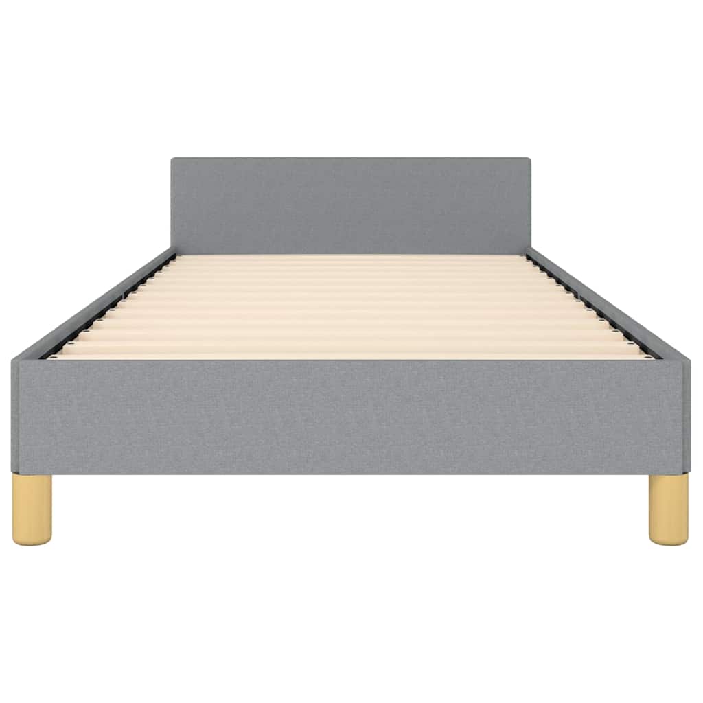 Bed Frame without Mattress Light Grey Twin XL Fabric