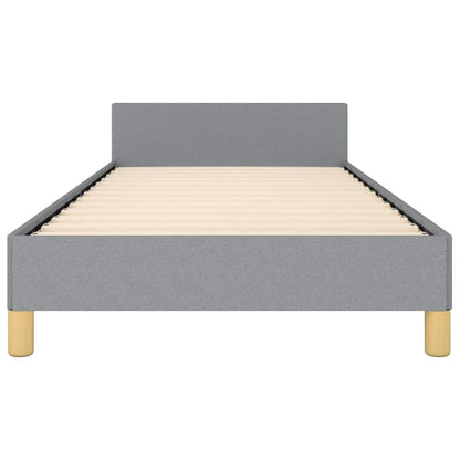 Bed Frame without Mattress Light Grey Twin XL Fabric