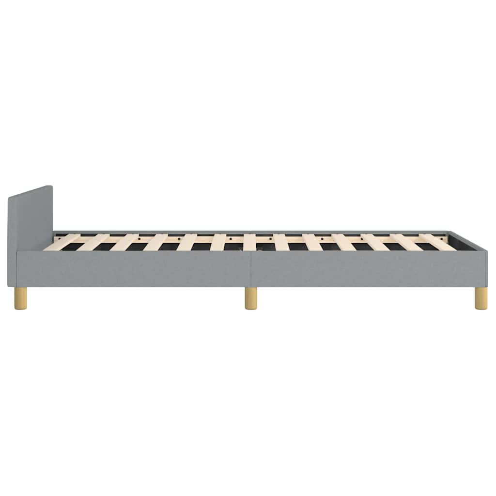 Bed Frame without Mattress Light Grey Twin XL Fabric