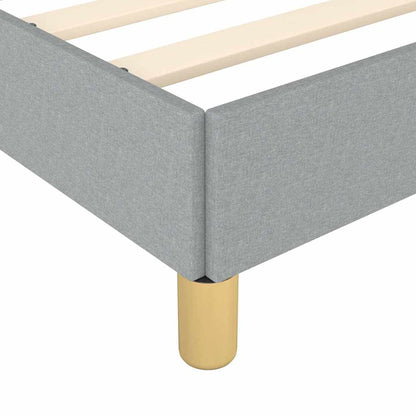 Bed Frame without Mattress Light Grey Twin XL Fabric