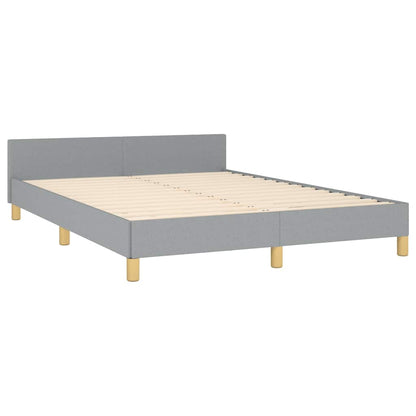 Bed Frame without Mattress Light Grey Full Fabric