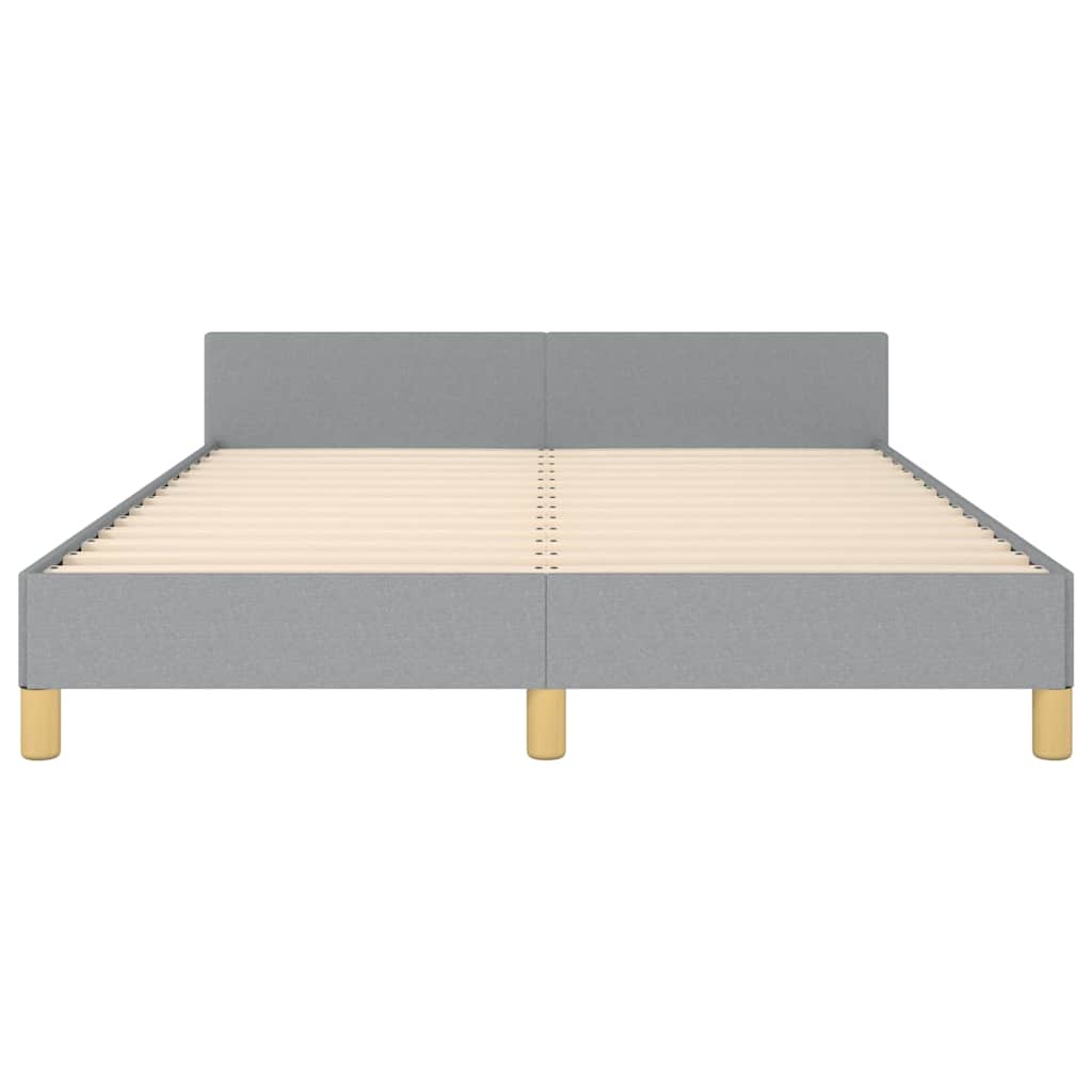 Bed Frame without Mattress Light Grey Full Fabric