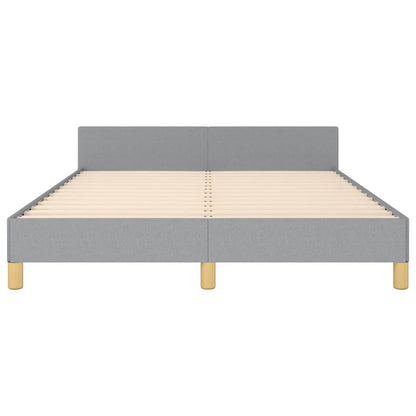 Bed Frame without Mattress Light Grey Full Fabric