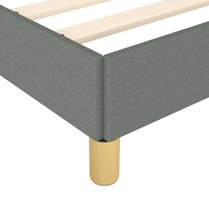 Bed Frame without Mattress Dark Grey Full Fabric