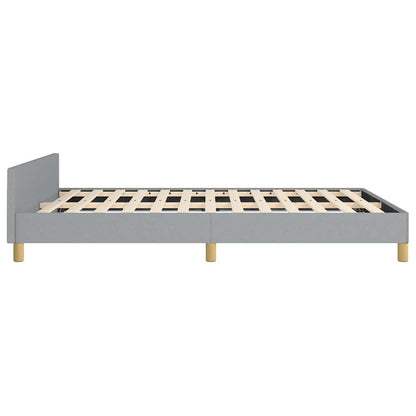 Bed Frame without Mattress Light Grey Queen Fabric