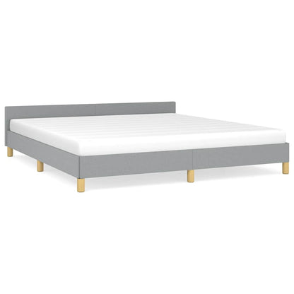 Bed Frame without Mattress Light Grey King Fabric
