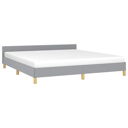 Bed Frame without Mattress Light Grey King Fabric