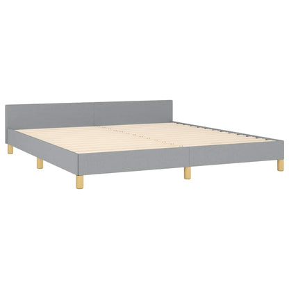 Bed Frame without Mattress Light Grey King Fabric