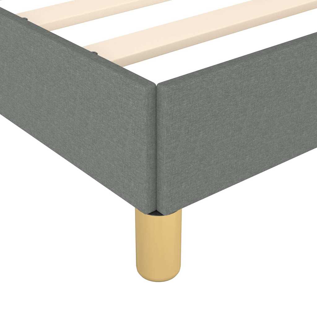 Bed Frame without Mattress Dark Grey King Fabric