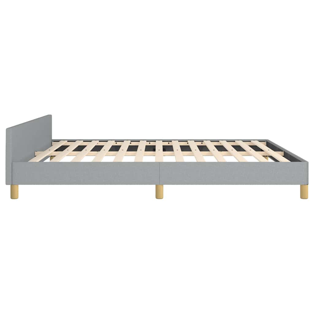 Bed Frame without Mattress Light Grey California King Fabric